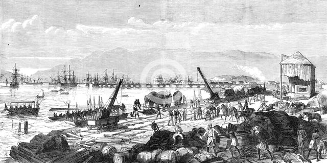 The Abyssinian Expedition: a sketch on the shore at Zulla, Annesley Bay, 1868. Creator: C. R..