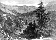 The Abyssinian Expedition: approach to the Abyssinian table-land, from Rayry Guddy, 1868. Creator: Unknown