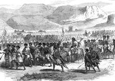 The Abyssinian Expedition: arrival at Adigerat of an ambassador from Kassai, King of Tigre, 1868. Creator: Unknown