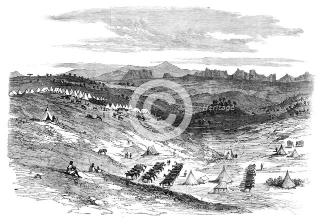 The Abyssinian Expedition: camp of General Sir R. Napier at Ad-Abaga, 1868. Creator: Unknown.