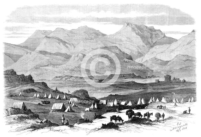 The Abyssinian Expedition: General Sir Robert Napier's camp at Adigerat, 1868. Creator: Unknown.