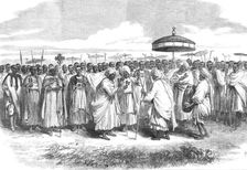 The Abyssinian Expedition: priests and villagers of Wadela singing the Song of Moses..., 1868. Creator: Unknown