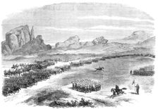 The Abyssinian Expedition: review of the British Army on the Queen's birthday, at Senafe, 1868. Creator: Unknown