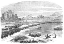 The Abyssinian Expedition: review of the British Army on the Queen's birthday, at Senafe, 1868. Creator: Unknown