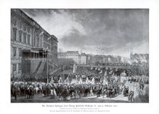 The accession to the throne of Frederick William IV of Prussia, 15 October 1840, (1900). Creator: Unknown