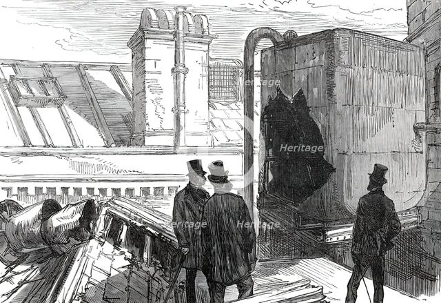 The Accident at St. George's Hospital: the Cistern on the Roof, 1876. Creator: Unknown.