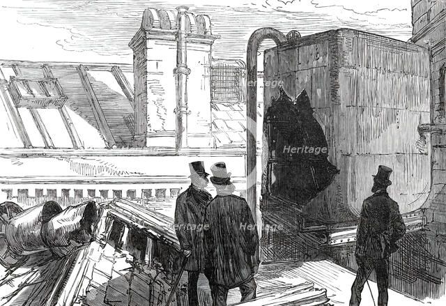 The Accident at St. George's Hospital: the Cistern on the Roof, 1876. Creator: Unknown.