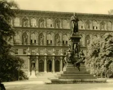 The Academy of Fine Arts and Schiller Monument, Vienna, Austria, c1935. Creator: Unknown