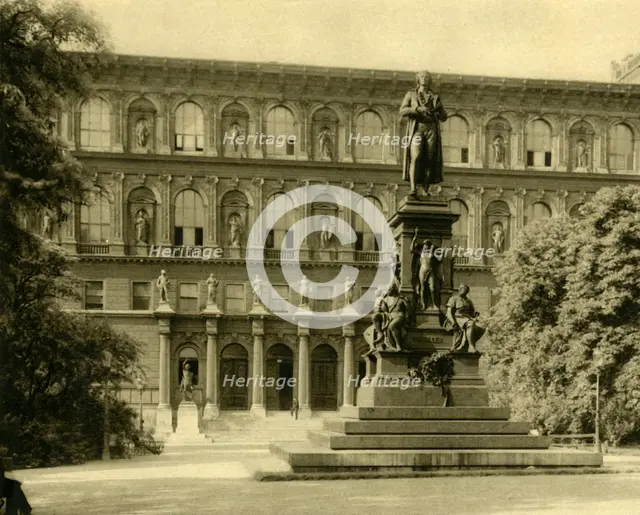 The Academy of Fine Arts and Schiller Monument, Vienna, Austria, c1935.  Creator: Unknown.