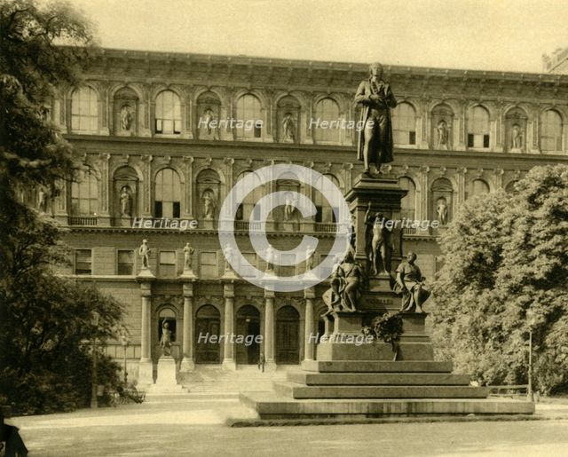 The Academy of Fine Arts and Schiller Monument, Vienna, Austria, c1935.  Creator: Unknown.