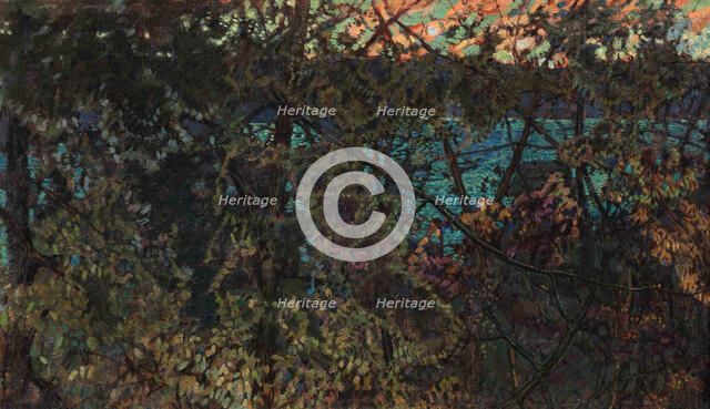 The Academy Summer House. At the Lake. Evening, 1906. Creator: Brodsky, Isaak Izrailevich (1884-1939).