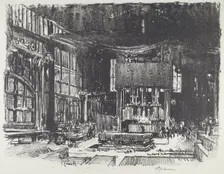 The Acolytes Preparing the Altar of the War God, 1916. Creator: Joseph Pennell