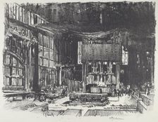 The Acolytes Preparing the Altar of the War God, 1916. Creator: Joseph Pennell