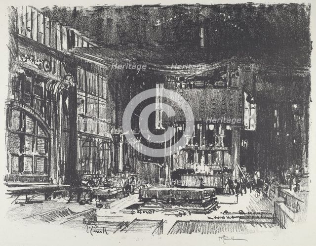 The Acolytes Preparing the Altar of the War God, 1916. Creator: Joseph Pennell.