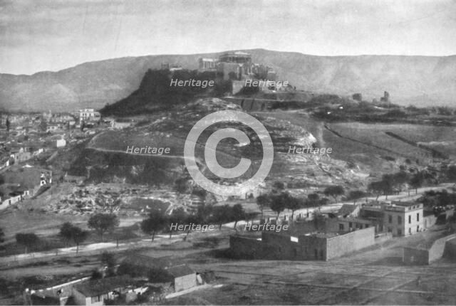 'The Acropolis, with a View of the Aeropagus and Mount Hymettus, from the West', 1913. Artist: Unknown.