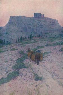 The Acropolis at Athens, early morning 1913. Artist: Jules Guerin