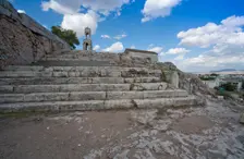 The acropolis at Eleusis, Greece. Creator: Samuel Magal