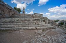 The acropolis at Eleusis, Greece. Creator: Samuel Magal