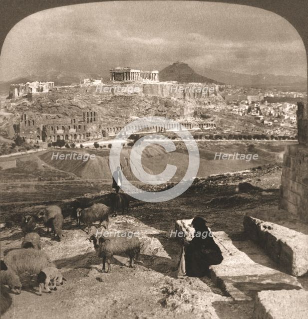 'The Acropolis, Athens, Greece', 1902.  Creator: Works and Sun Sculpture Studios.