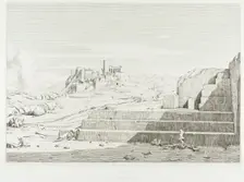 The Acropolis, Athens: The Pnyx, Areopagus, Acropolis and Mount Hymmettos, 1845. Creator: Theodore Caruelle d'Aligny