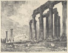 The Acropolis from the Temple of Jupiter, Athens, 1913. Creator: Joseph Pennell