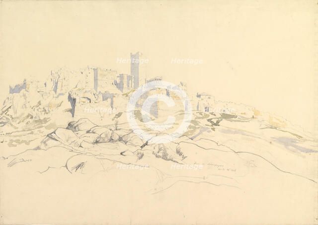 The Acropolis from the Areopagus, Athens, April 24, 1846. Creator: Thomas Hartley Cromek.