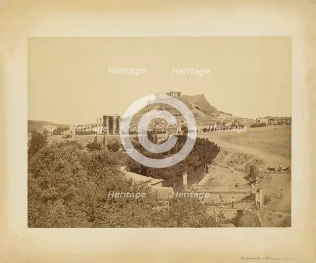 The Acropolis from the Southeast, Athens, 1870. Creator: Petros Moraites.