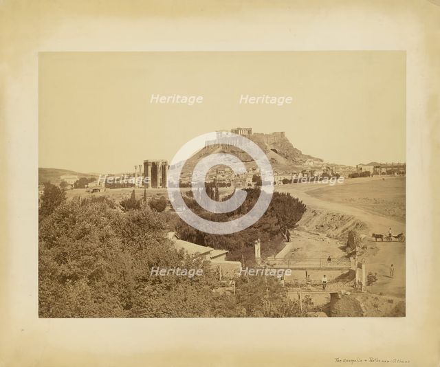The Acropolis from the Southeast, Athens, 1870. Creator: Petros Moraites.