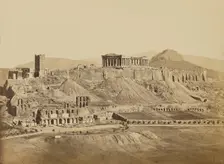 The Acropolis from the Southwest, Athens, 1865. Creator: Konstantinos Dimitriou