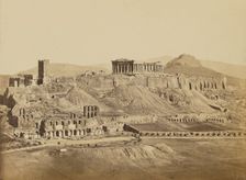 The Acropolis from the Southwest, Athens, 1865. Creator: Konstantinos Dimitriou