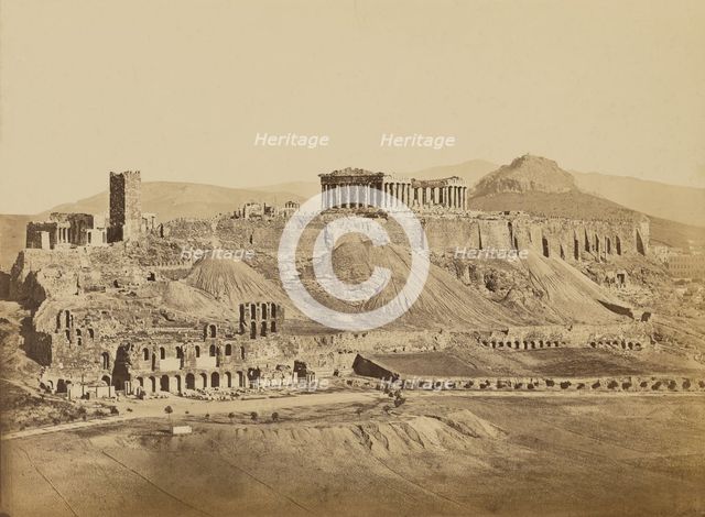 The Acropolis from the Southwest, Athens, 1865. Creator: Konstantinos Dimitriou.