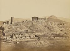 The Acropolis from the Southwest, Athens, 1865. Creator: Konstantinos Dimitriou