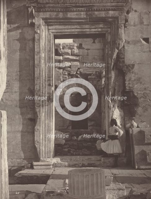 The Acropolis of Athens, plate 21, 1869/1870. Creator: William James Stillman.