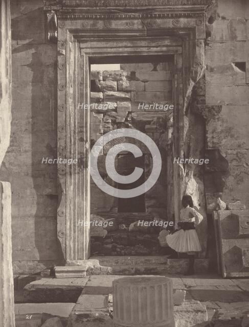 The Acropolis of Athens, plate 21, 1869/1870. Creator: William James Stillman.