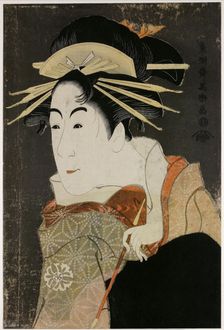 The actor Matsumoto Yonesaburo as Kewaizaka no Shosho in the Play "Katakiuchi Noriyaibanashi", 1794. Creator: Sharaku, Toshusai (active 1794-1795)