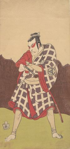 The Actor Matsumoto Koshiro 3rd as a Man who Stands with Arms Folded..., late 18th century. Creator: Shunsho
