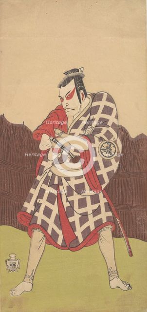 The Actor Matsumoto Koshiro 3rd as a Man who Stands with Arms Folded..., late 18th century. Creator: Shunsho.
