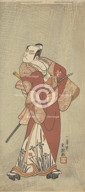 The Actor Matsumoto Koshiro 3rd in an Unidentified Role, ca. 1769. Creator: Ippitsusai Buncho.