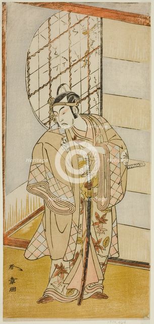 The Actor Matsumoto Koshiro IV as Matsuo-maru in the Play Sugawara Denju Tenarai..., c. 1773. Creator: Shunsho.