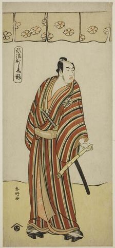 The Actor Matsumoto Koshiro IV as An no Heibei in the Play Edo no Fuji Wakayagi Soga..., c. 1789. Creator: Katsukawa Shunko