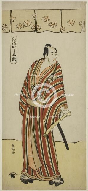The Actor Matsumoto Koshiro IV as An no Heibei in the Play Edo no Fuji Wakayagi Soga..., c. 1789. Creator: Katsukawa Shunko.