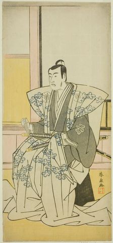 The Actor Matsumoto Koshiro IV as Hatakeyama Shigetada in the Play Edo no Fuji..., c. 1789. Creator: Katsukawa Shunsen