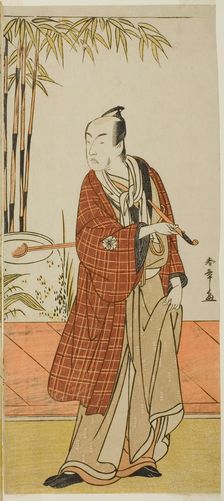 The Actor Matsumoto Koshiro IV as Honcho-maru Tsunagoro (?) in the Play Hono Nitta..., c. 1777. Creator: Shunsho