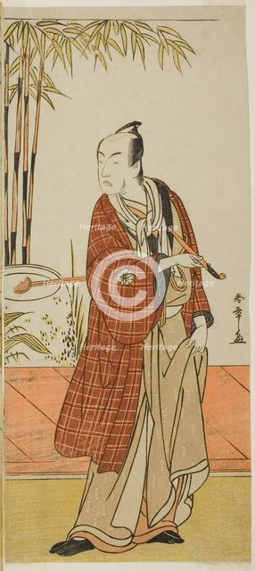 The Actor Matsumoto Koshiro IV as Honcho-maru Tsunagoro (?) in the Play Hono Nitta..., c. 1777. Creator: Shunsho.