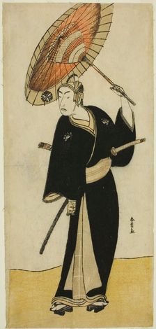 The Actor Matsumoto Koshiro IV as Sukeroku in the Play Sukeroku Yukari no Edo..., c. 1782. Creator: Katsukawa Shunjo