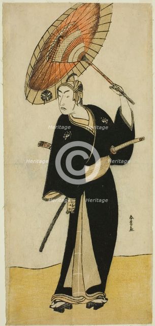 The Actor Matsumoto Koshiro IV as Sukeroku in the Play Sukeroku Yukari no Edo..., c. 1782. Creator: Katsukawa Shunjo.