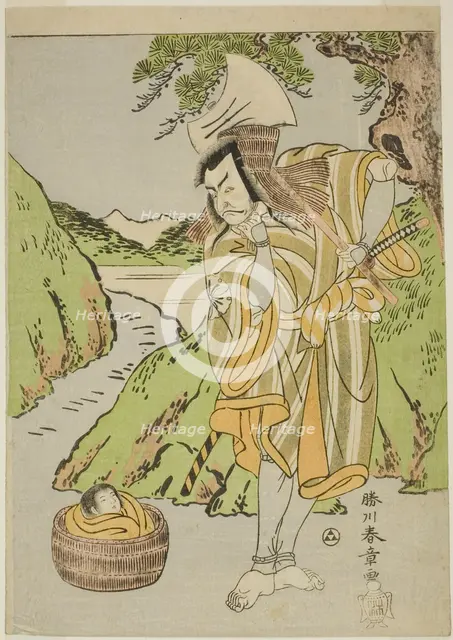 The Actor Matsumoto Koshiro II as Osada no Taro Kagemune Disguised as the Woodcutter Ga..., c. 1770. Creator: Shunsho.
