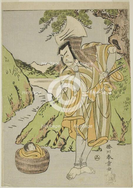 The Actor Matsumoto Koshiro II as Osada no Taro Kagemune Disguised as the Woodcutter Ga..., c. 1770. Creator: Shunsho.