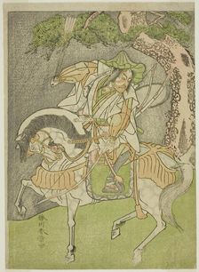 The Actor Matsumoto Koshiro II as Kagekiyo Disguised as Omi Yawatanosuke in the Play..., c. 1772. Creator: Shunsho