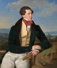 The Actor Maximilian Korn in a Landscape, 1828. Creator: Ferdinand Georg Waldmuller
